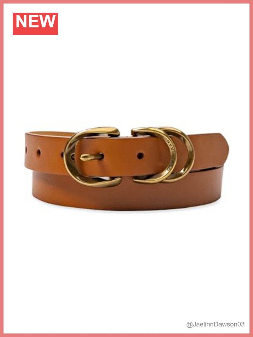 Slim Fashion Dress Belt Adjustable Metal Loop Buckle